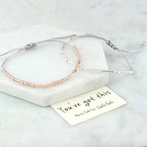 You ve Got This Morse Code Bracelet Etsy