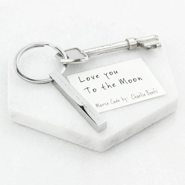 Personalised Morse Code Bar Keyring