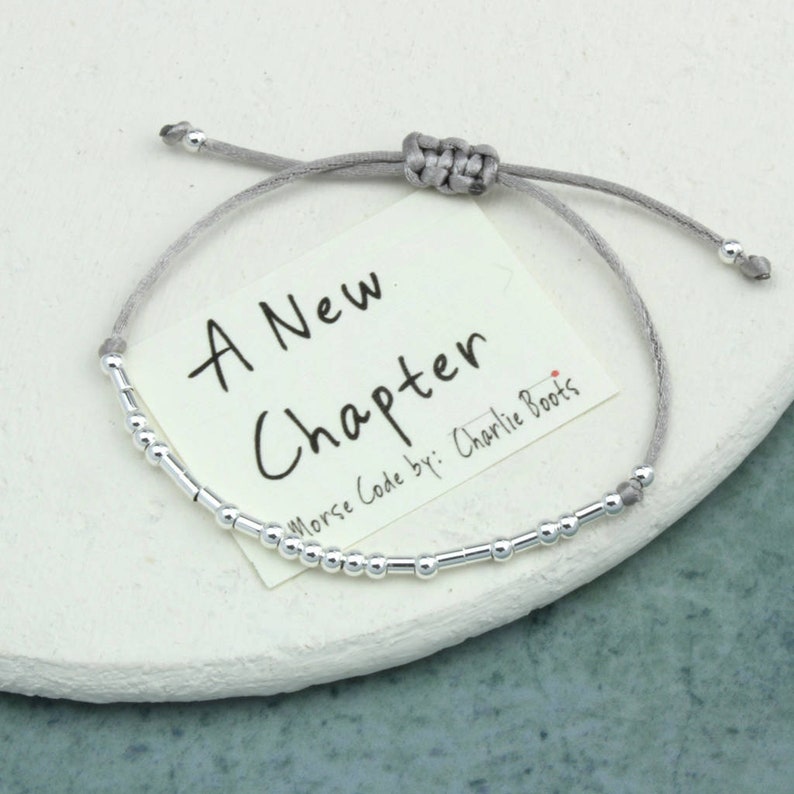 A New Chapter Morse Code Friendship Bracelet image 2