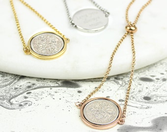 Personalisiertes Sixpence Armband zum 60 Geburtstag