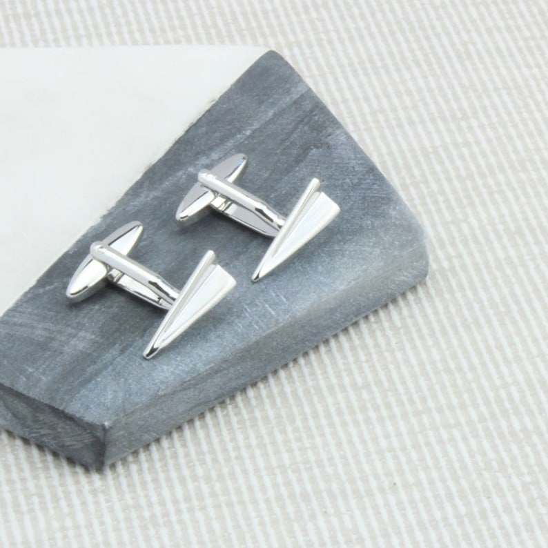 Personalised Paper Plane Cufflinks image 5