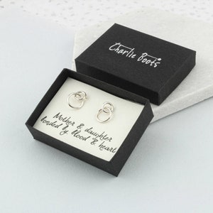 Sterling Silver Mother And Daughter Circle Earrings