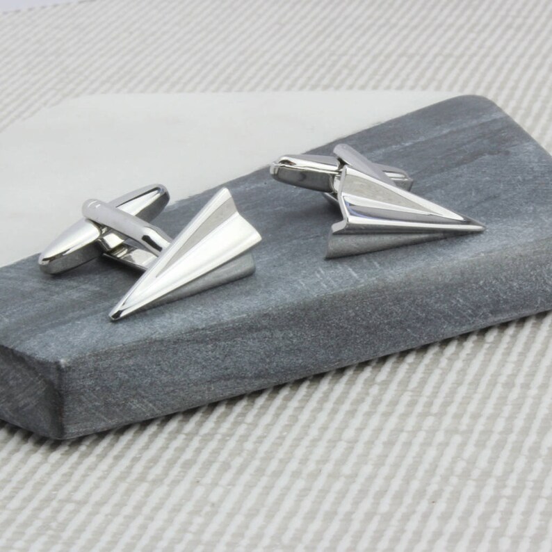 Personalised Paper Plane Cufflinks image 4