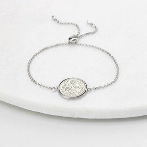 Personalised 60th Birthday Sixpence Bracelet