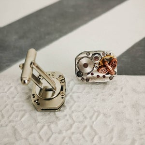 Recycled Bee Watch Movement Cufflinks image 6