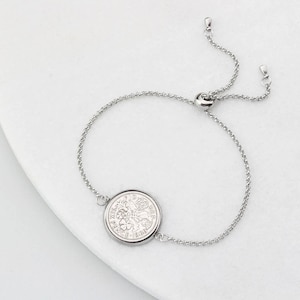 Any Date Personalised Sixpence Coin Bracelet