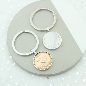 1945 80th Birthday Personalised Farthing Keyring