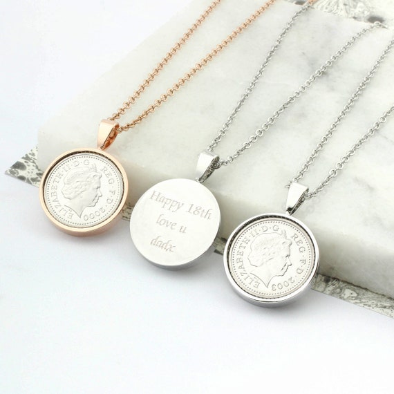 21st Birthday Five Pence 5p Necklace 