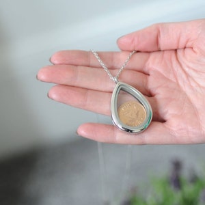 70th/80th Birthday Silver Farthing Coin Locket Necklace image 3