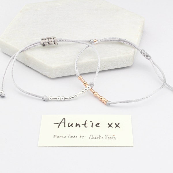 Auntie Morse Code Friendship Bracelet