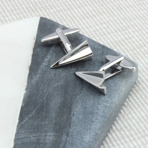 Personalised Paper Plane Cufflinks image 3