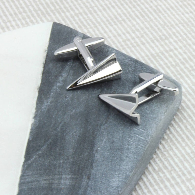 Personalised Paper Plane Cufflinks image 3
