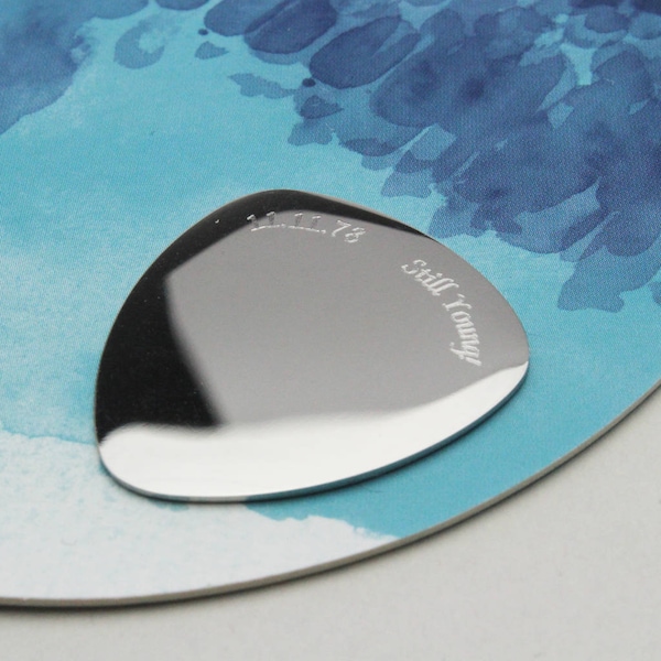 Personalised Stainless Steel Guitar Plectrum