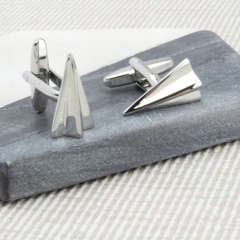 Personalised Paper Plane Cufflinks image 2