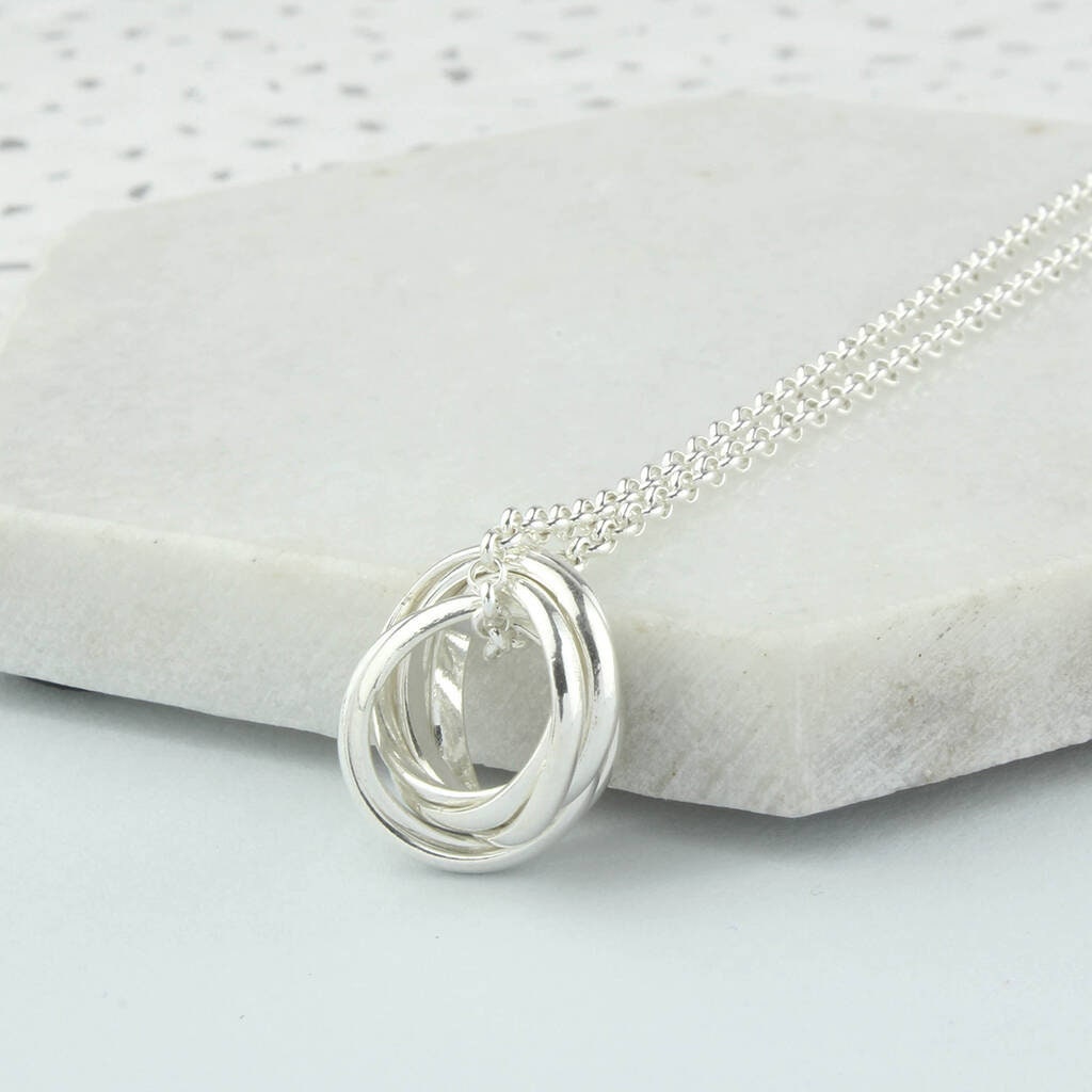 60th Birthday Sterling Silver Ring Necklace - Etsy