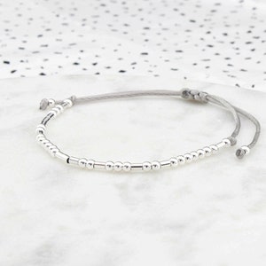 Fuck Cancer Sterling Silver Morse Code Bracelet image 2