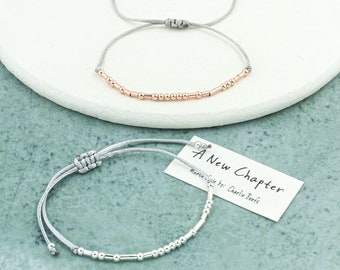 A New Chapter Morse Code Bracelet