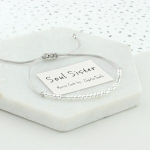Bracelet en code Morse « Soul Sister »