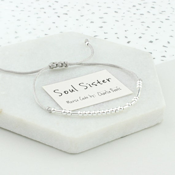 Morse Code soul Sister Bracelet Etsy