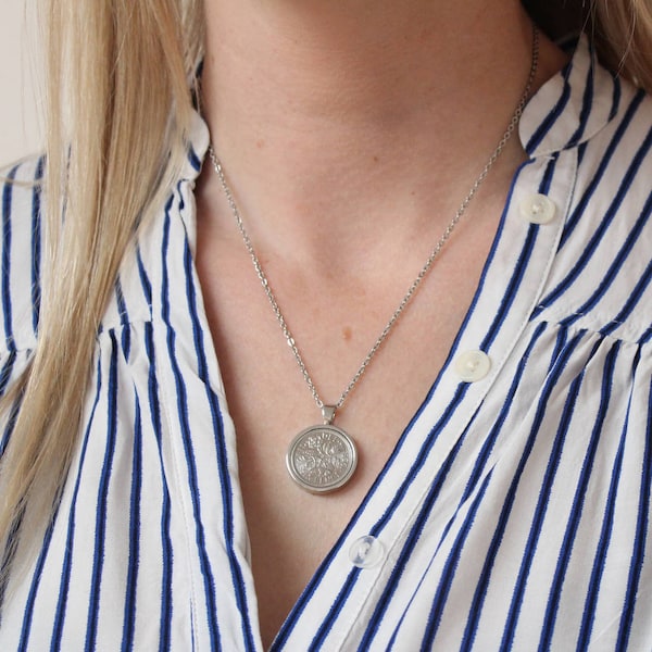 1928 - 1967 Personalised Sixpence Necklace