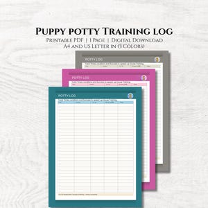 Potty Training That Works | Puppy House Training Tracker & Routine Guide | Printable PDF