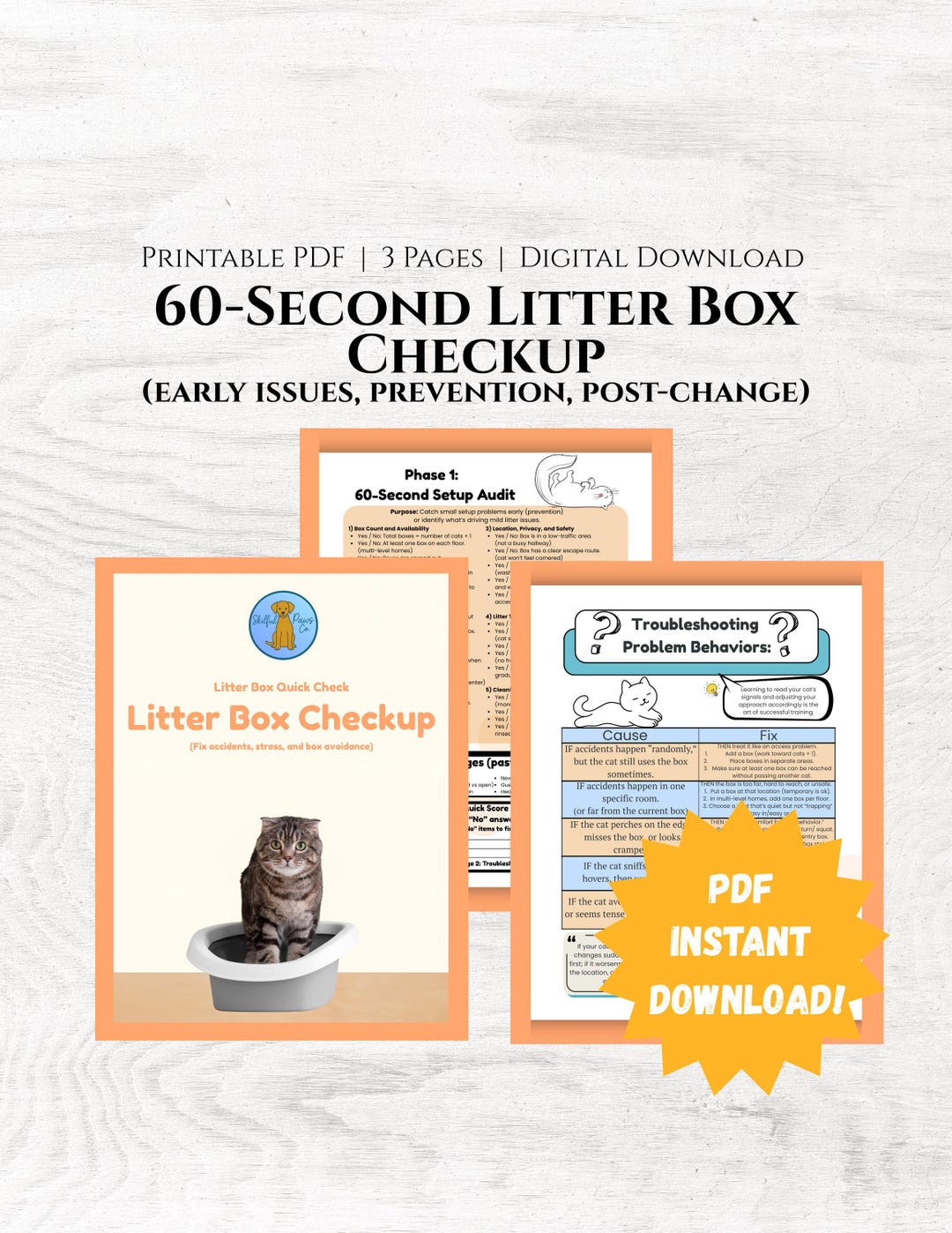 Litter Box Cat Guide | Cat Training | Cat Peeing Help | Litter Behavior ...