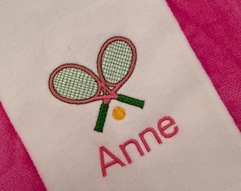 Tennis towel personalized embroidered - tennis team tennis event - tennis gift