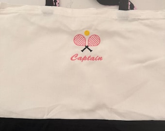 Paddle (platform tennis) tote bag embroidered