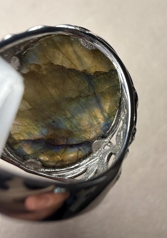 Labradorite Large Statement Ring Sterling Silver … - image 12