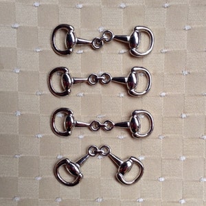 4 Silver Tone Extra Small Snaffles