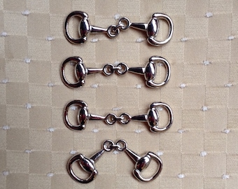 4 Silver Tone Extra Small Snaffles