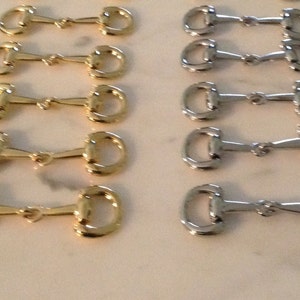 10 Silver or Gold Large Size Snaffle Bits