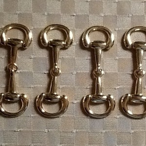 4 Gold or Silver Tone Snaffle Bits