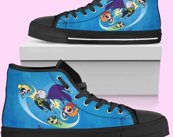 The Powerpuff Girls High-Top Shoes: Mojo Jojo Converse Inspired Sneakers for Women, Men, and Kid