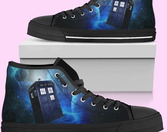 Doctor Who High-Top Shoes: Converse Inspired Sneakers for Women, Men, and Kids