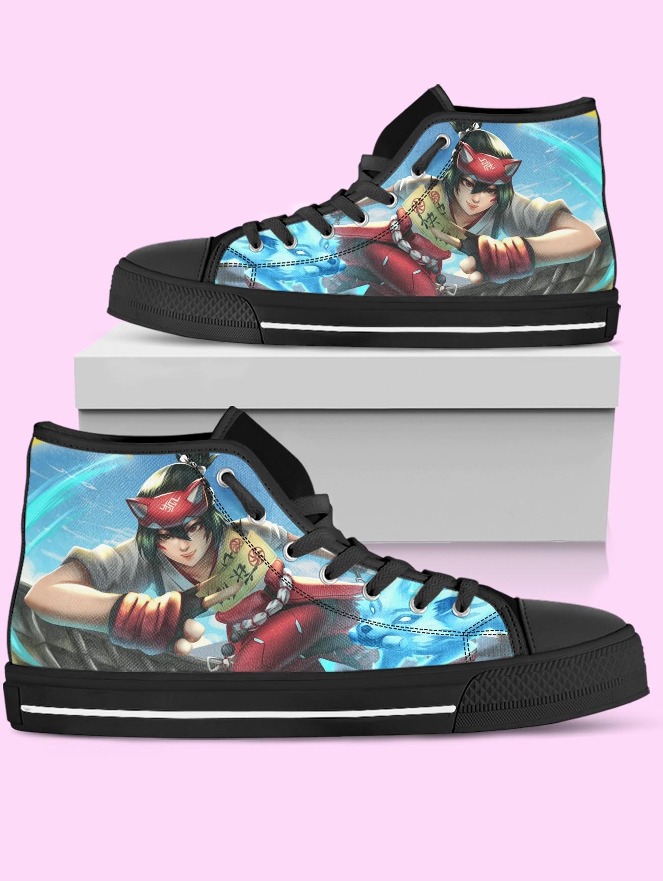 Discover Overwatch Kiriko High Top Shoes, Video Game Sneakers for Women, Men