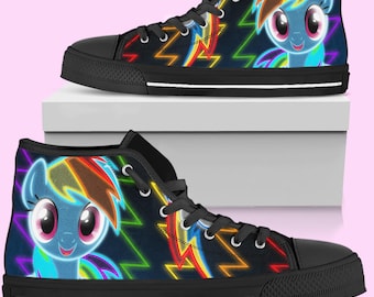 My Little Pony High-Top Shoes: Converse Inspired Sneakers for Women, Men, and Kids