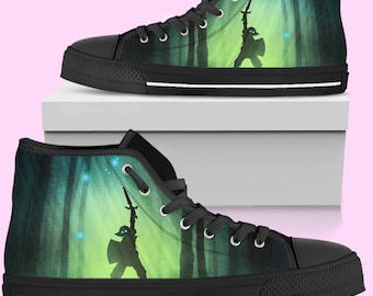 Die Legende von Zelda High-Top-Schuhe: Link Konvers inspirierte Turnschuhe für Damen, Herren und Kinder