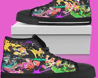Splatoon High-Top Shoes: Unisex Converse Inspired Sneakers for Women, Men, and Kids