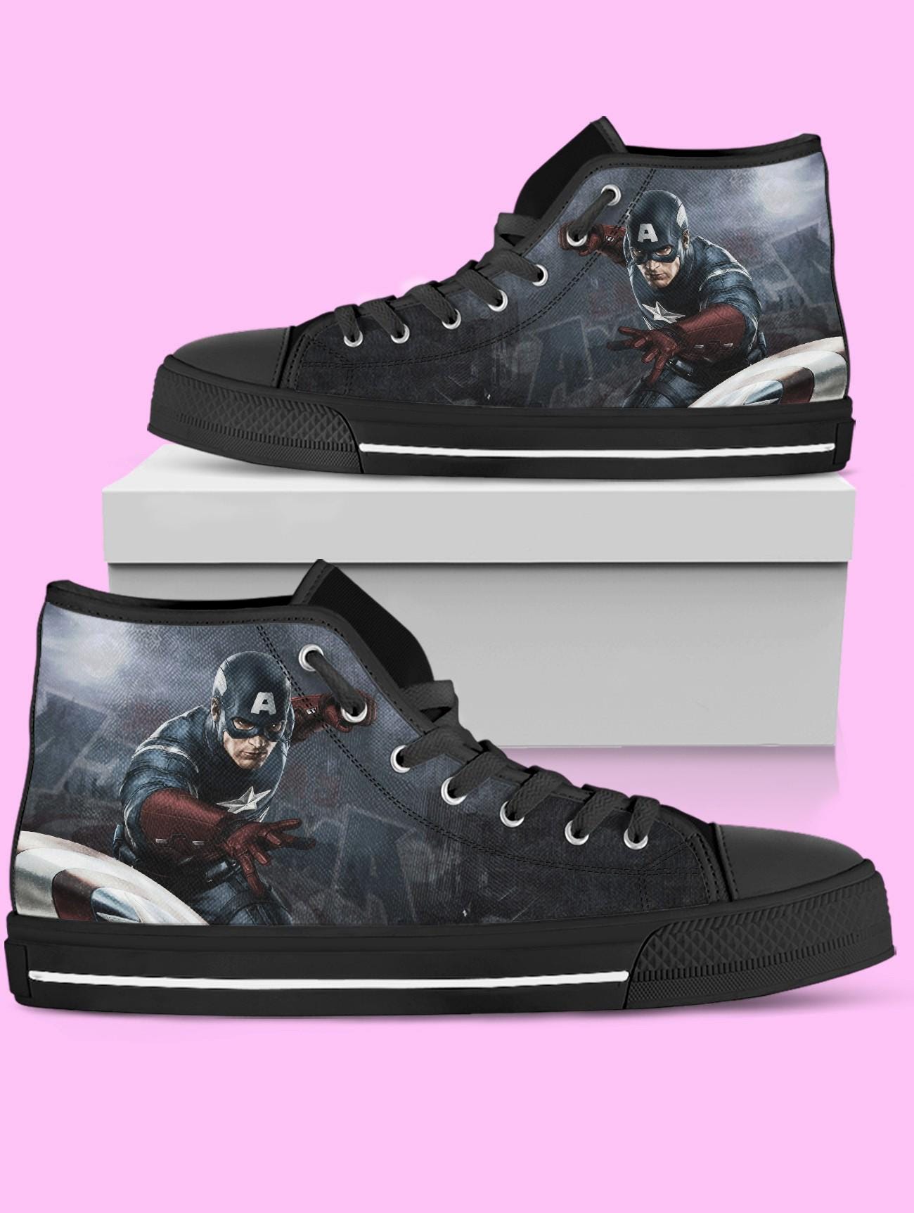 Baskets Garçon Marvel Captain America – Blanc/gris – Taille 1 – Occasion