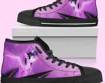 My Little Pony High-Top Shoes: Converse Inspired Sneakers for Women, Men, and Kids