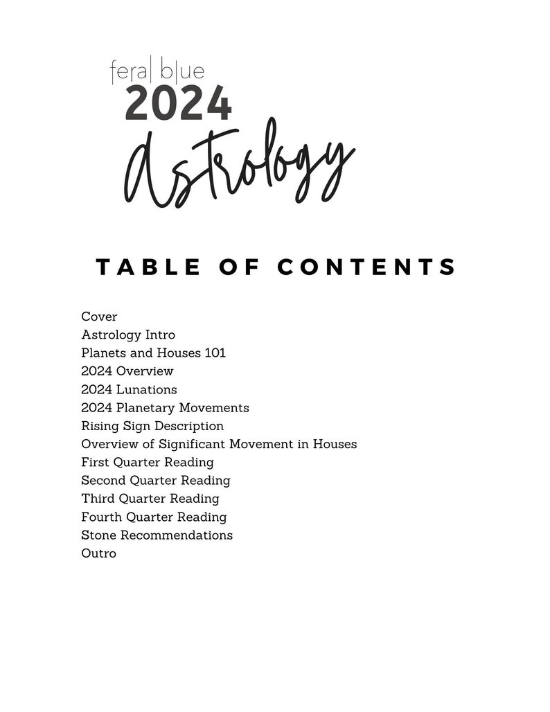 2024 Astrology Horoscope for Virgo Rising Etsy