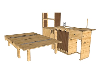 Minivan Camper Conversion Kit: Dodge Grand Caravan 3D Plans - Bed, Kitchen, Storage (Digital PDFs)