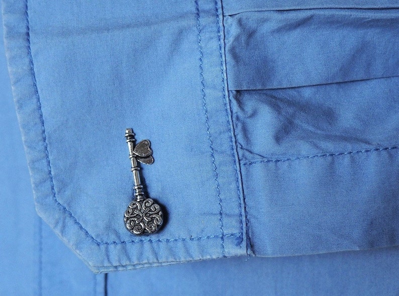 Key Cufflinks Silver Tone Keys Wedding Cuff Links Grooms Groomsmens gifts Key wedding gift