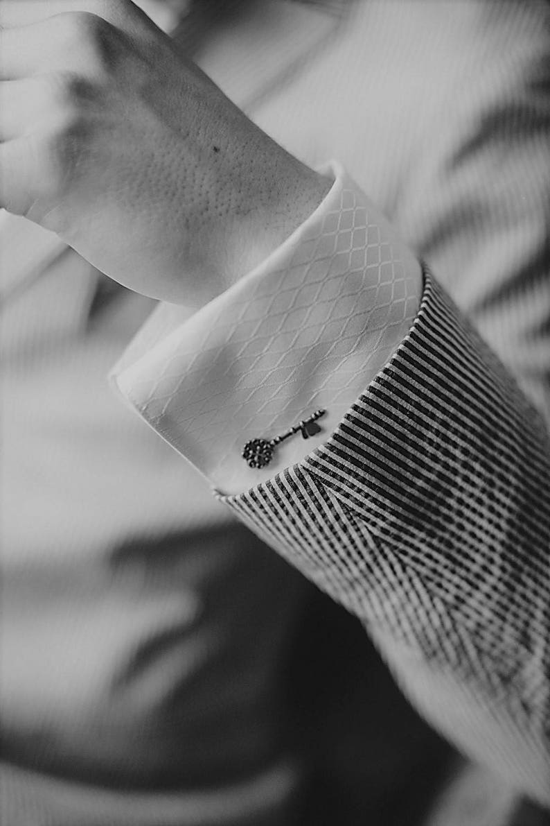 Key Cufflinks Silver Tone Keys Wedding Cuff Links Grooms Groomsmens gifts Key wedding gift