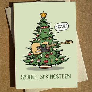 Carte de Noël ou d'anniversaire drôle de bande dessinée de Bruce Springsteen de dessin animé A6