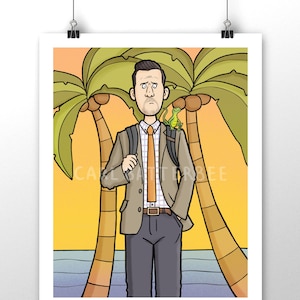 Neville Parker - Death in Paradise - Illustration Art Print
