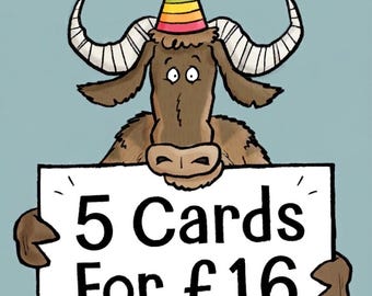 Juego de 5 tarjetas de felicitación. Descuento por grupo. Elige y combina. Paquete de tarjetas. Pedidos al por mayor.