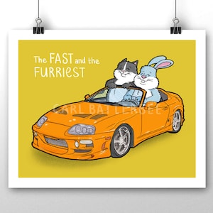 The Fast and the Furriest Art Print