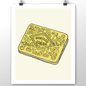 Custard Cream Biscuit Art Print